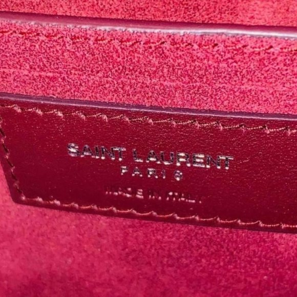 New YSL SUNSETMedium Red Croc black Crossbody Bag - Picture 12 of 14